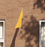 vidaXL Vlaggenmasthouder voor 1 Vlag Wandmontage Zwart Staal
