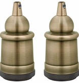 vidaXL Lamphouders 2 st brons E27