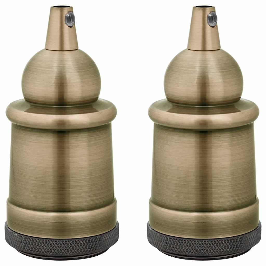vidaXL Lamphouders 2 st brons E27