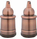 vidaXL Lamphouders 2 st rood brons E27