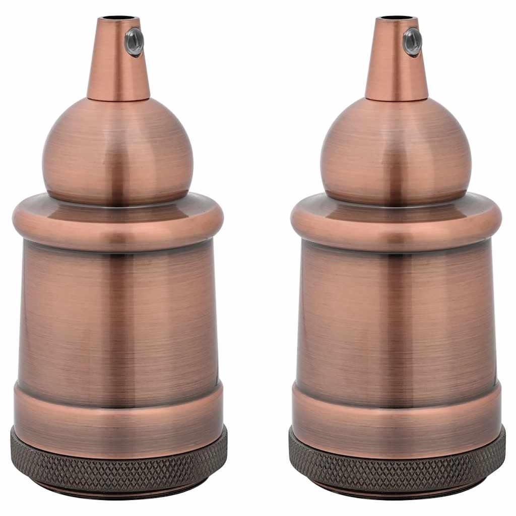 vidaXL Lamphouders 2 st rood brons E27