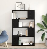 VidaXL Entertainmentcentrum Zwart eiken Bewerkt hout 80 x 24 x 124 cm