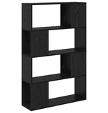 VidaXL Entertainmentcentrum Zwart eiken Bewerkt hout 80 x 24 x 124 cm