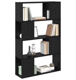 VidaXL Entertainmentcentrum Zwart eiken Bewerkt hout 80 x 24 x 124 cm