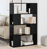 VidaXL Entertainmentcentrum Zwart eiken Bewerkt hout 80 x 24 x 124 cm