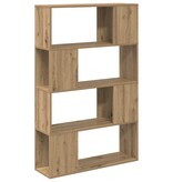 VidaXL Boekenkast Artisan eiken Bewerkt hout 80 x 24 x 124 cm Opslag