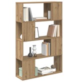 VidaXL Boekenkast Artisan eiken Bewerkt hout 80 x 24 x 124 cm Opslag