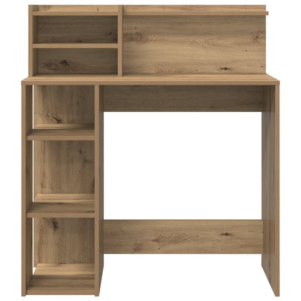 VidaXL Bureau met Opslag Artisan Eiken 90x48x101.5 cm Bewerkt hout