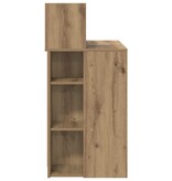 VidaXL Bureau met Opslag Artisan Eiken 90x48x101.5 cm Bewerkt hout