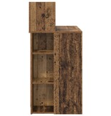 VidaXL Bureau met Opbergruimte Oud Hout 90x48x101.5 cm Vervaardigd hout