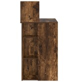 VidaXL Bureau met Opslag Gerookt Eiken 90x48x101.5 cm Bewerkt Hout