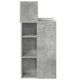 VidaXL Bureau met Opbergruimte Beton Grijs 90x48x101.5 cm Bewerkt Hout