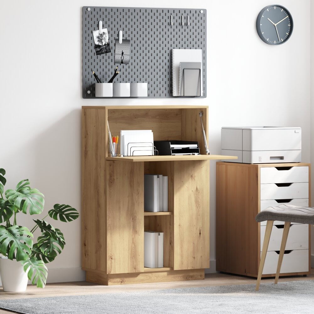 VidaXL Artisan Eiken Bureau Artisan eiken Spaanplaat Middelgroot