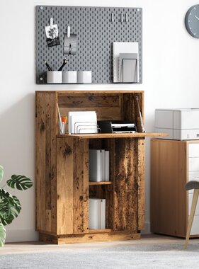 VidaXL Bruin Schrijfbureau Oud hout Bewerkt hout Middelgroot
