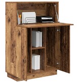 VidaXL Bruin Schrijfbureau Oud hout Bewerkt hout Middelgroot