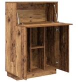 VidaXL Bruin Schrijfbureau Oud hout Bewerkt hout Middelgroot