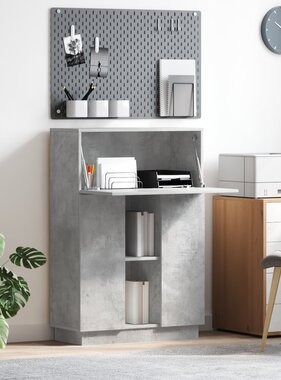 VidaXL Beton Grijs Bureau Beton grijs Gemaakt hout Standaard