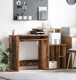 VidaXL Bureau met Opslag Oud Hout 120.5x44x88.5 cm Bewerkt Hout
