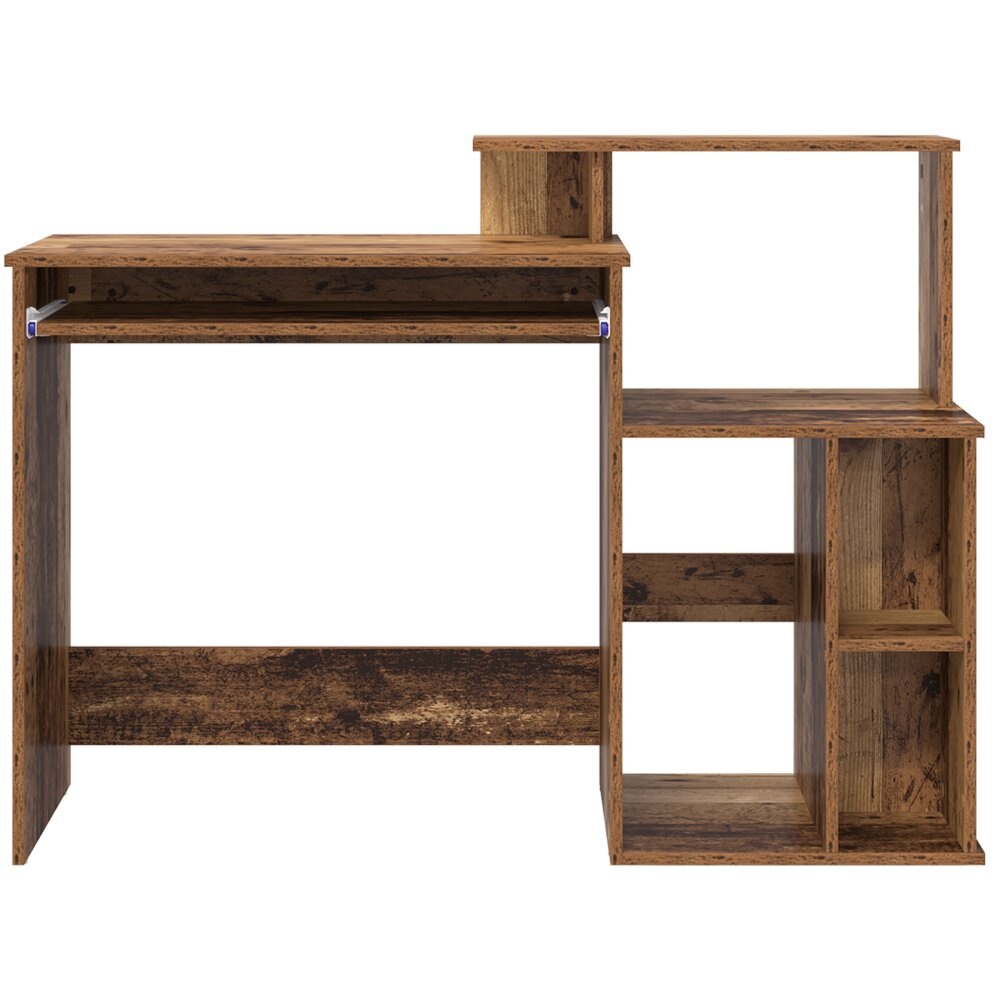 VidaXL Bureau met Opslag Oud Hout 120.5x44x88.5 cm Bewerkt Hout