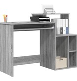 VidaXL Bureau met Opslag Grijze Sonoma 120,5x44x88,5 cm Gefabriceerd Hout
