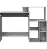 VidaXL Bureau met Opslag Grijze Sonoma 120,5x44x88,5 cm Gefabriceerd Hout