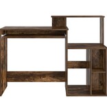 VidaXL Bureau met Opslag Rokerig Eiken 120.5x44x88.5 cm Bewerkt Hout