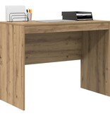 VidaXL Schrijftafel Artisan eiken MDF 100 x 50 x 76 cm Eenvoudig
