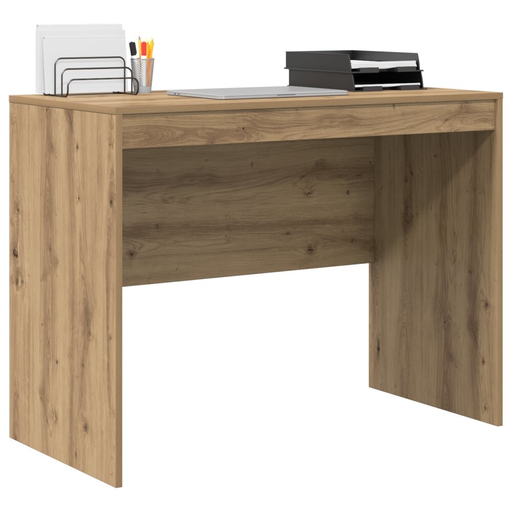 VidaXL Schrijftafel Artisan eiken MDF 100 x 50 x 76 cm Eenvoudig