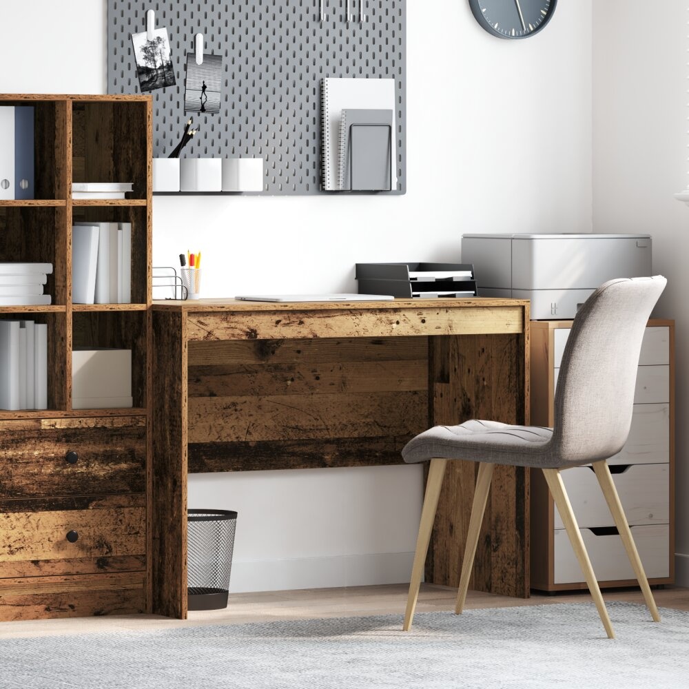 VidaXL Rustiek Schrijfbureau Oud hout Massief Hout 100 x 50 x 76 cm