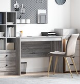 VidaXL Schrijfbureau Grijs sonoma MDF, Fineer 100 x 50 x 76 cm Duurzaam