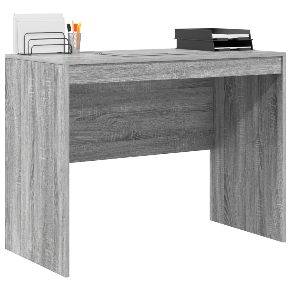 VidaXL Schrijfbureau Grijs sonoma MDF, Fineer 100 x 50 x 76 cm Duurzaam