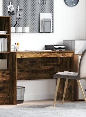 VidaXL Schrijfbureau Gerookt Eiken Spaanplaat 100 x 50 x 76 cm Duurzaam