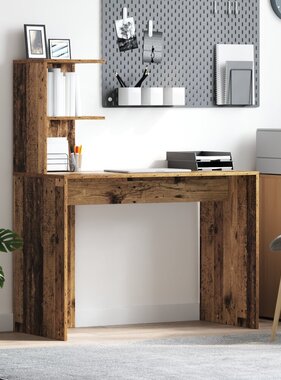 VidaXL Oud Houten Schrijfbureau Oud hout Hout Middelmatig Minimalistisch