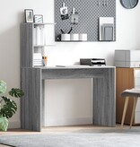 VidaXL Grijs Schrijfbureau Grijs Sonoma Spaanplaat Standaard bureauformaat