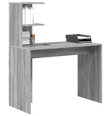 VidaXL Grijs Schrijfbureau Grijs Sonoma Spaanplaat Standaard bureauformaat