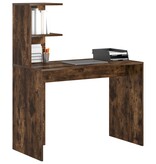 VidaXL Gerookt Eiken Bureau Gerookt Eiken Bewerkt hout Middelgroot