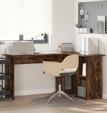 VidaXL Gerookt Eiken Computerbureau Gerookt eiken Bewerkt hout Groot