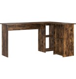 VidaXL Gerookt Eiken Computerbureau Gerookt eiken Bewerkt hout Groot
