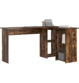 VidaXL Gerookt Eiken Computerbureau Gerookt eiken Bewerkt hout Groot