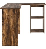 VidaXL Gerookt Eiken Computerbureau Gerookt eiken Bewerkt hout Groot