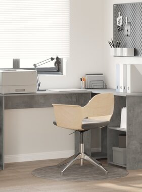 VidaXL Beton Grijs Computerbureau Beton grijs Spaanplaat Computerbureau