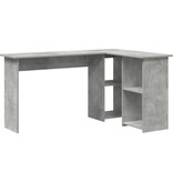 VidaXL Beton Grijs Computerbureau Beton grijs Spaanplaat Computerbureau