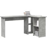 VidaXL Beton Grijs Computerbureau Beton grijs Spaanplaat Computerbureau