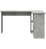 VidaXL Beton Grijs Computerbureau Beton grijs Spaanplaat Computerbureau