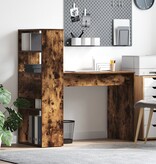 VidaXL Bureau met Opslag Gerookt Eiken 113x54x120 cm Hout