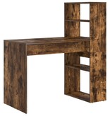 VidaXL Bureau met Opslag Gerookt Eiken 113x54x120 cm Hout