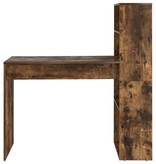 VidaXL Bureau met Opslag Gerookt Eiken 113x54x120 cm Hout