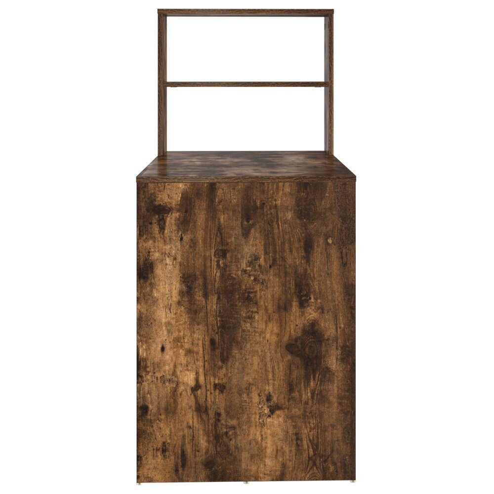 VidaXL Bureau met Opslag Gerookt Eiken 113x54x120 cm Hout