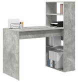 VidaXL Bureau met Opslag Beton Grijs 113x54x120 cm Bewerkt Hout