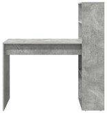 VidaXL Bureau met Opslag Beton Grijs 113x54x120 cm Bewerkt Hout